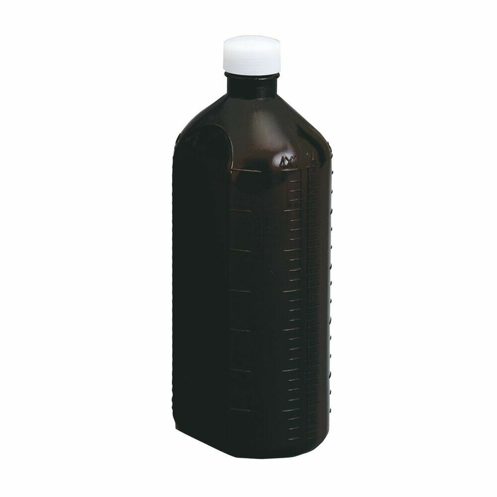 投薬瓶PPB黒茶（滅菌済） キャップ：白（基本色） 500CC（2ホンX25フクロイリ） 1梱 エムアイケミカル 08-2865-0701