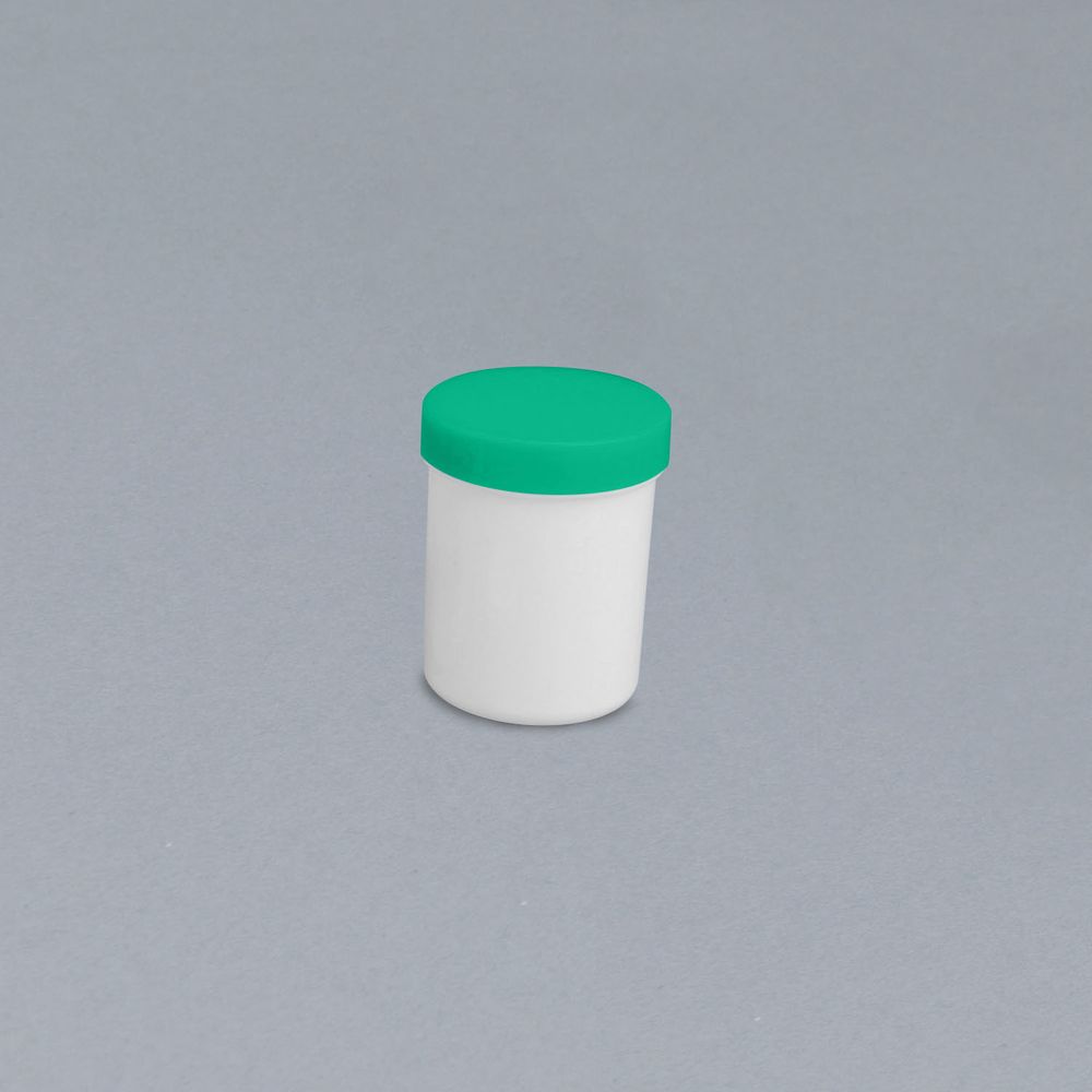 軟膏容器プラ壷A-6号（未滅菌） キャップ：緑 115CC（50コイリ） 1箱 エムアイケミカル 08-2975-0603