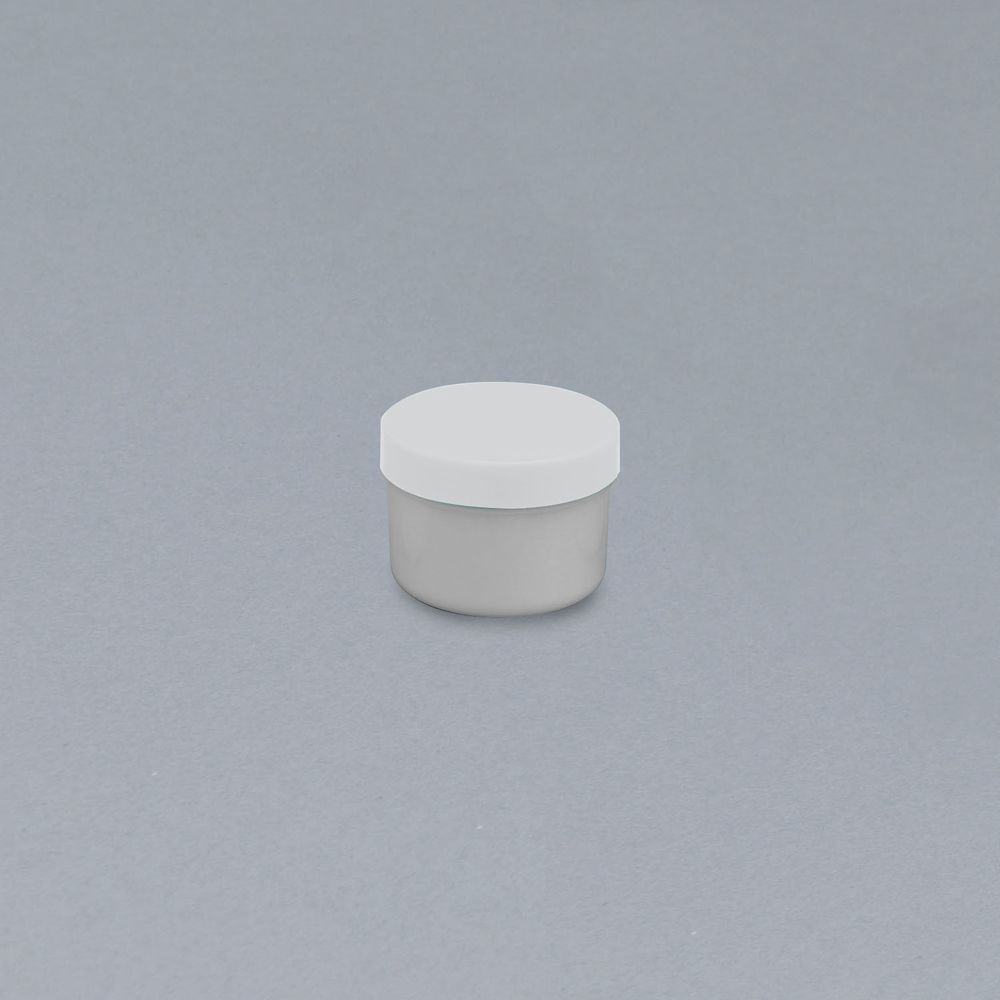 軟膏容器プラ壷N-5号（未滅菌） キャップ：白 65CC（50コイリ） 1箱 エムアイケミカル 23-6687-0302