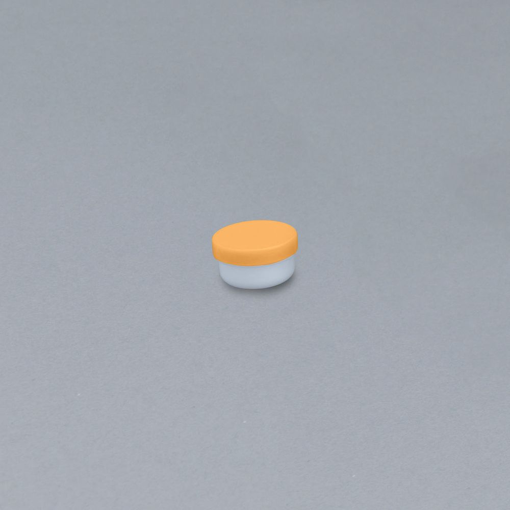 軟膏容器プラ壷N-2号（滅菌済） キャップ：オレンジ 13CC（20コX5フクロイリ） 1箱 エムアイケミカル 23-6687-0508