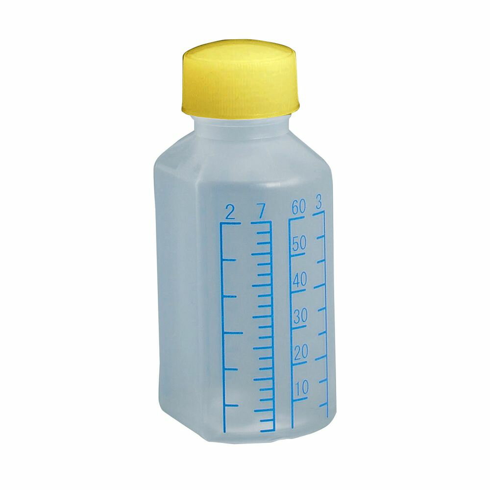 投薬瓶プリントボトル（滅菌済） キャップ：黄 60CC（15ホンイリ） 1袋 エムアイケミカル 23-7917-0504