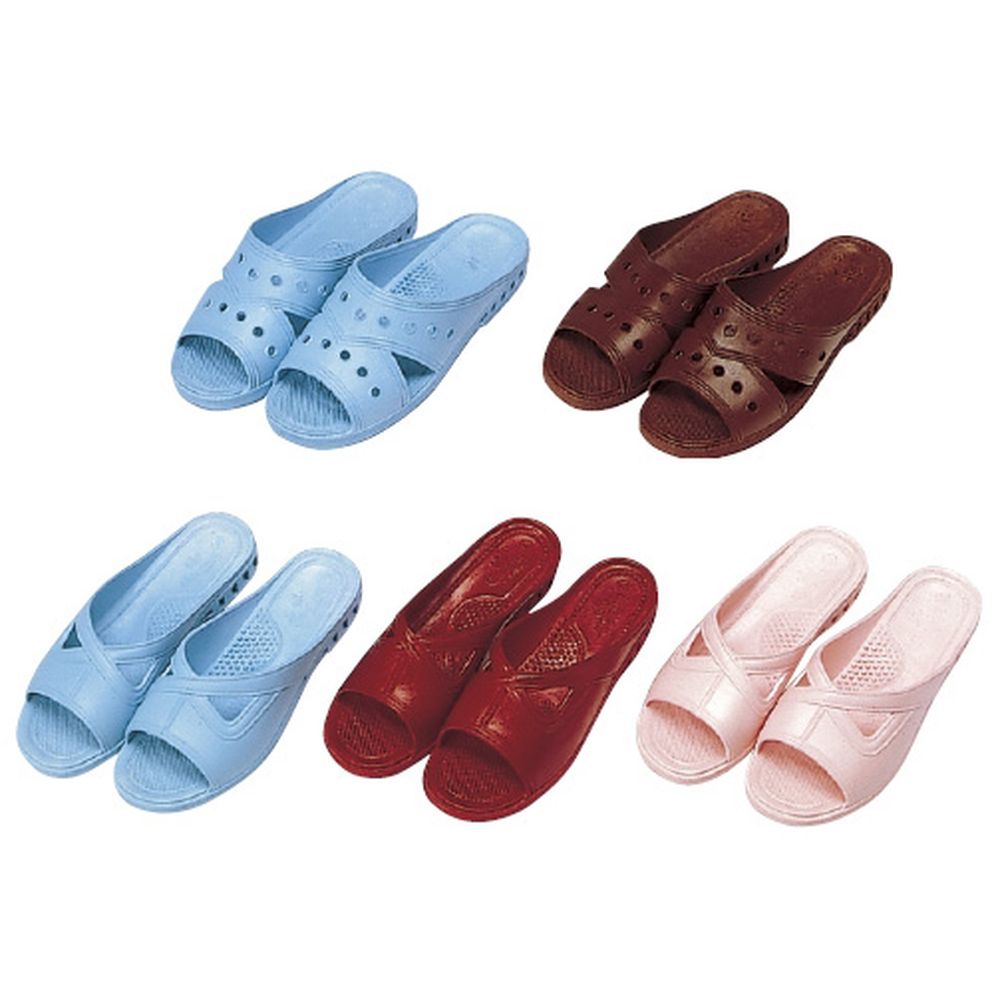 手術室用スリッパ（ドクター用） ブルー・ネーム入（手術室） L （26CM） 1足 三興化学工業 03-3340-0201