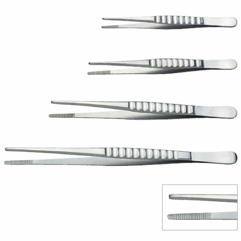 ピンセット（併式・太筋・無鈎） E372-515（150MM） 1本 MEFサージテック 19-2885-01 ステンレス製 医..