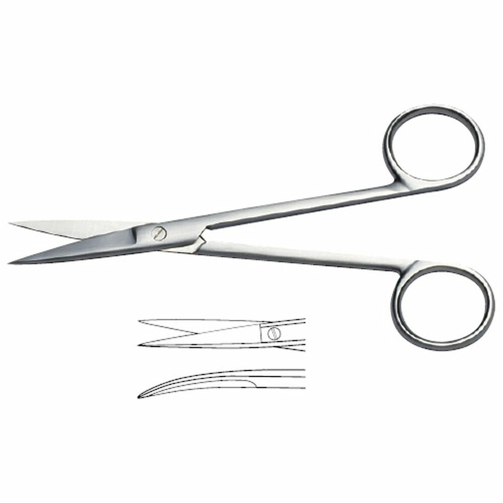 糸切剪刀（形成特殊剪刀）曲・ネジ止 B992-034（14CM） 1本 MEFサージテック 22-2243-01