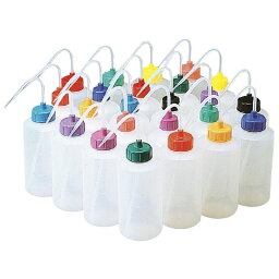 カラーキャップ付洗浄瓶（細口） ライトグリーン 100ML（12ホンイリ） 1箱 コクゴ 23-5021-0005