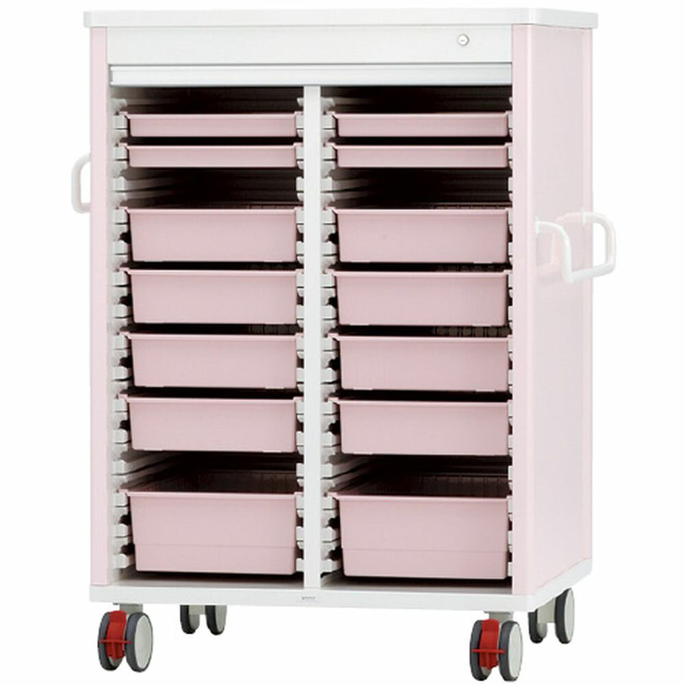 テイスウカート（シャッター）ダブル ピンク KK-221-04SET（ホワイト） 1台 ケルン 24-5301-0302