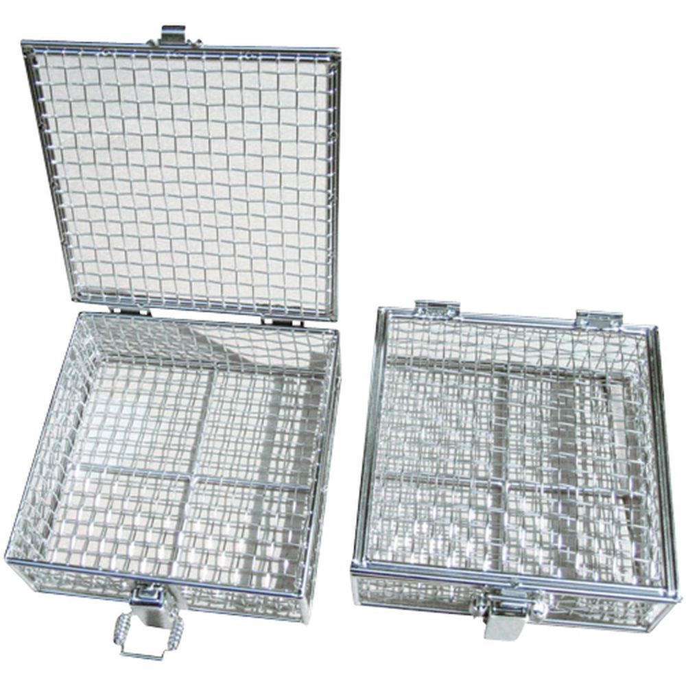 蝶番蓋付バスケット（小） OM1054-50（100X100MM） 1個 オオモリ 24-6333-00