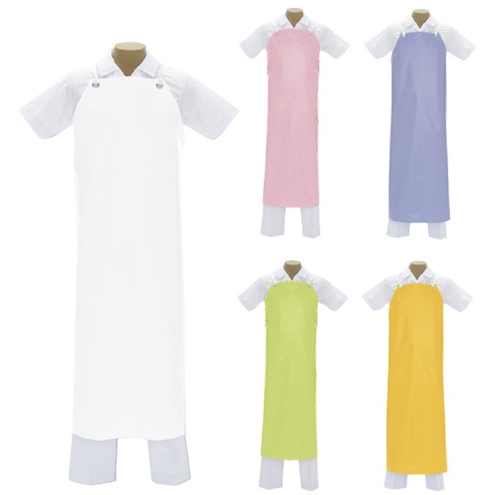 防水ソフトエプロン（ソフト胸付前掛）マスカット 550（L） 1枚 ジンナイ 23-6259-0104