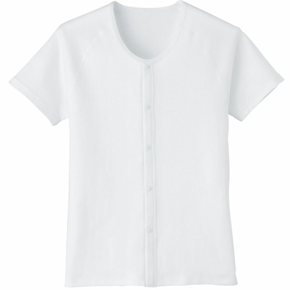 ワンタッチ肌着（マジックテープ）半袖 7005-B（L） 1枚 日本エンゼル 24-6938-05