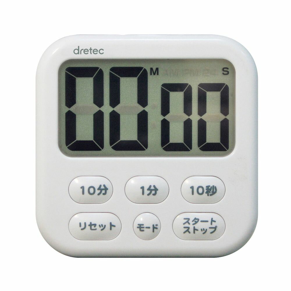 松吉医療総合カタログ|ドリテック大画面タイマー シャボン6 T-542WT(ホワイト) 1個 ドリテック 24-5197-00