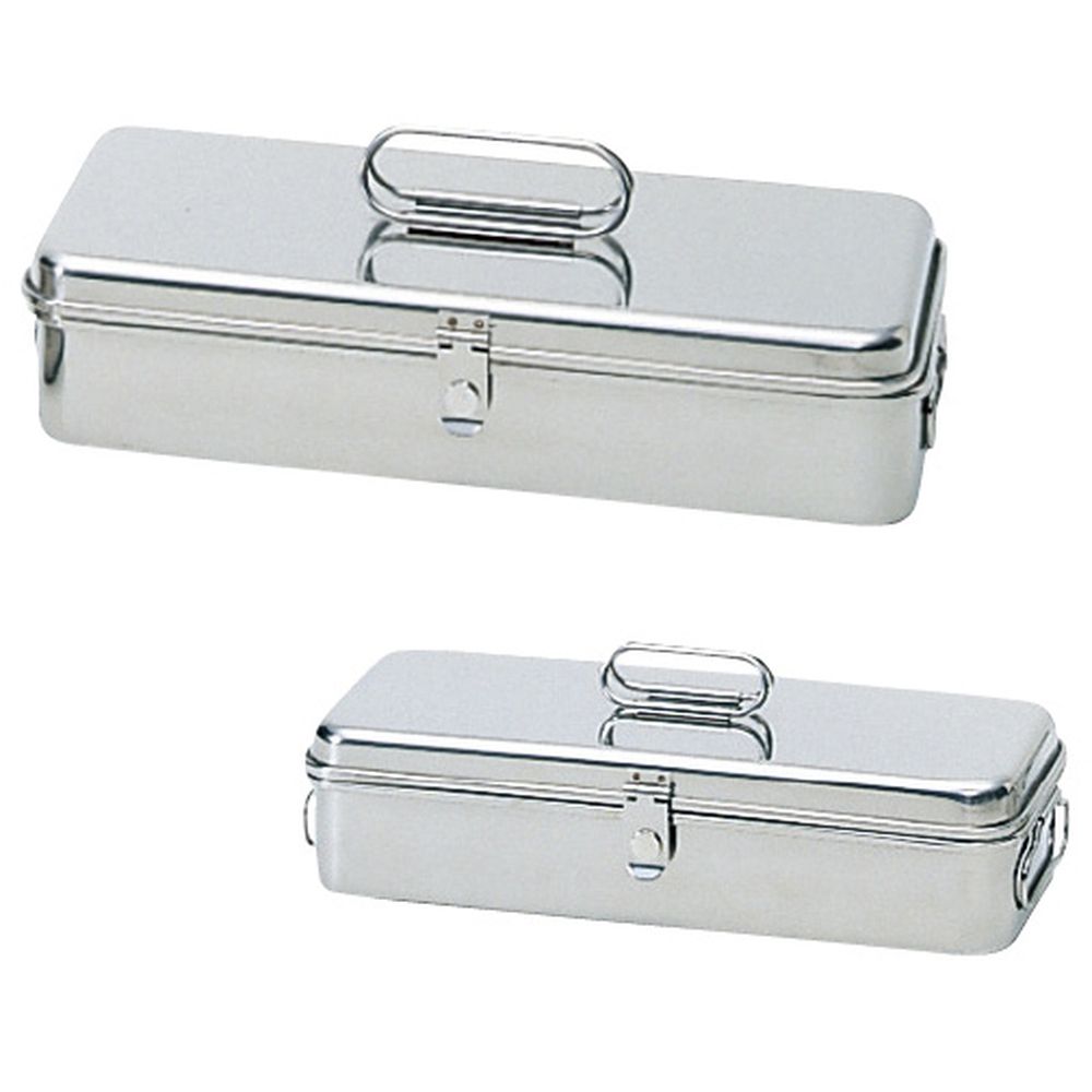 蝶番付ステンレスバット（細長）小 KM-1171（245X85X55MM） 1組 片桐医科工業 03-3270-01