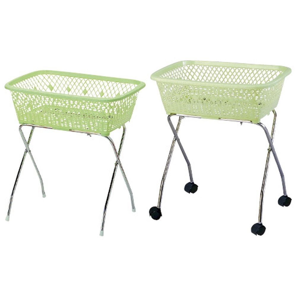 脱衣カゴスタンド付き ブルー DP-10C（キャスターツキ） 1台 大信工業 23-5290-0002