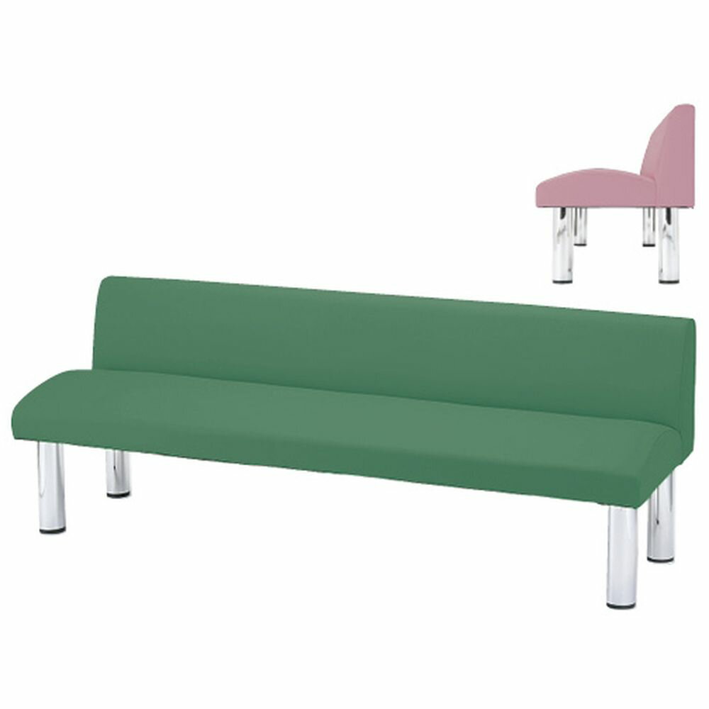 ロビーチェア コーラルピンク HKZ-12A（120X59X65CM 1台 ニシキ工業 23-6717-0205