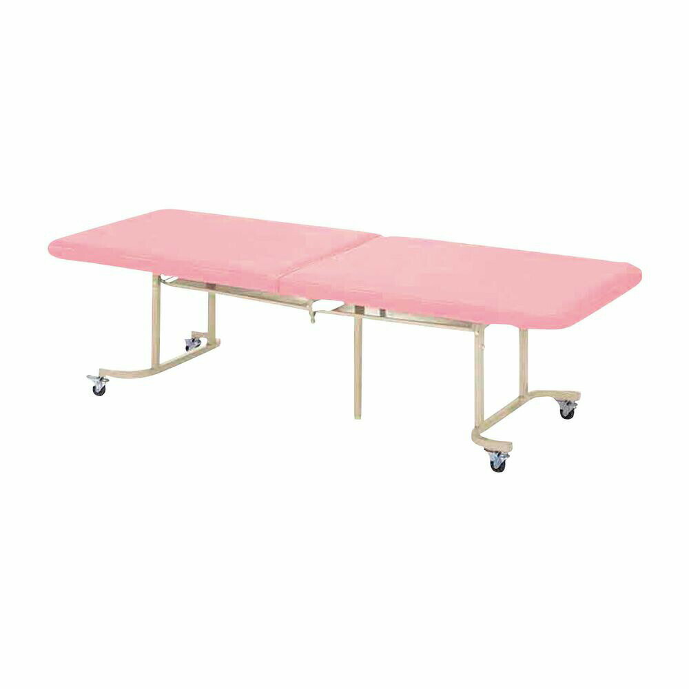 二つ折診察台 コーラルピンク QM-1875H（75X180X60CM 1台 ニシキ工業 23-6916-0505