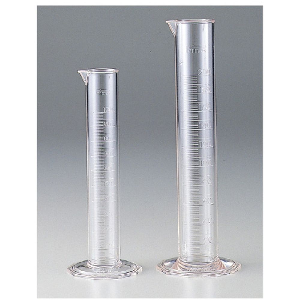 メスシリンダー（MS樹脂製）透明 2000ML（1009） 1本 サンプラテック 08-2535-09