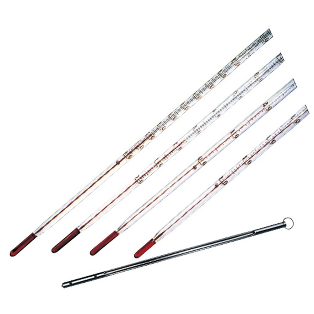 赤液棒状温度計 -20カラ105゜C（1／1）30CM 1本 日本計量器工業 10-2270-03