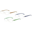 窓口設置用老眼鏡 中度2.5 OM-800-GN-25(グリーン) 1個 ミタス 24-4625-01