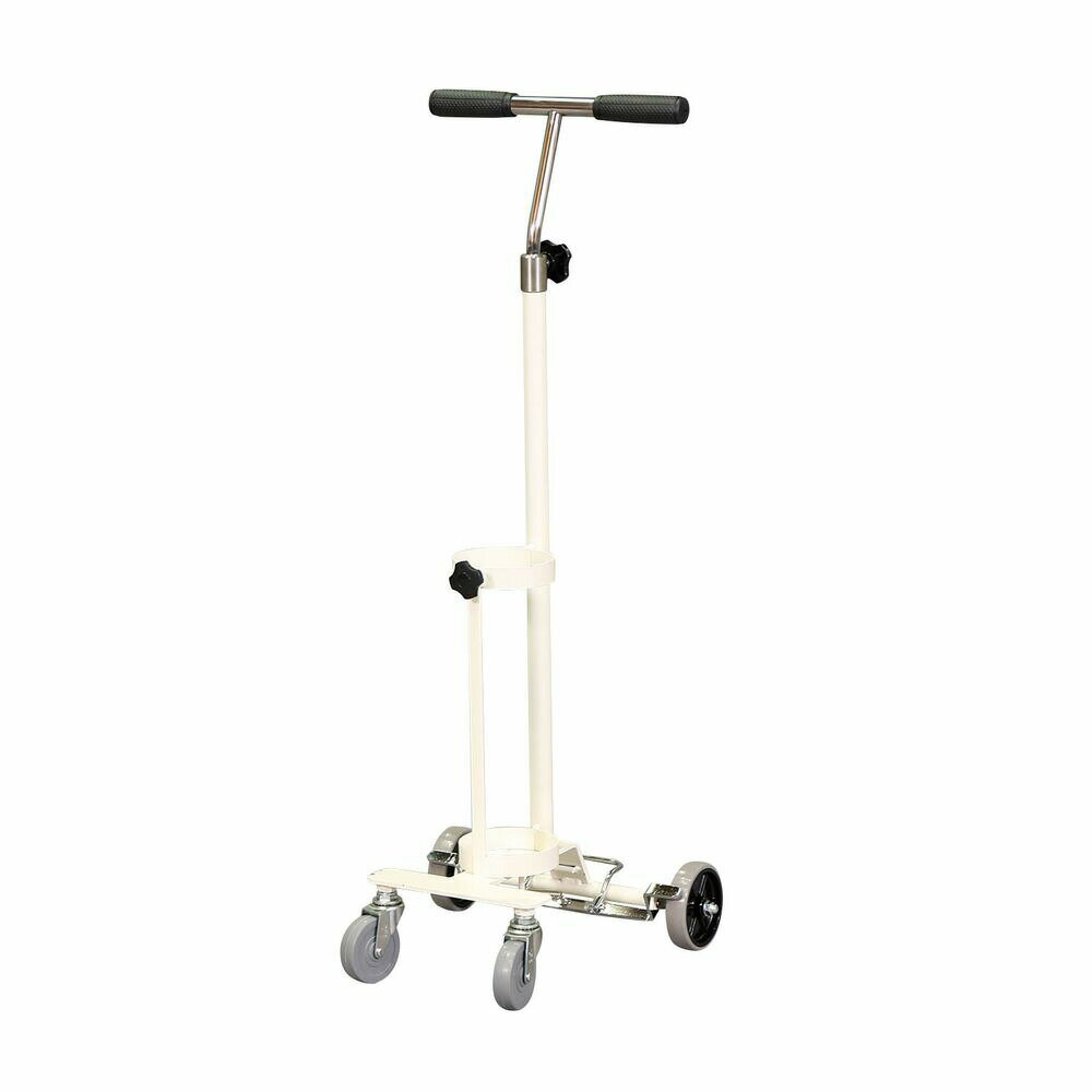 ストッパー付ボンベカートSD KBC-SSD（ホワイト） 1台 久喜製作所 24-5116-02