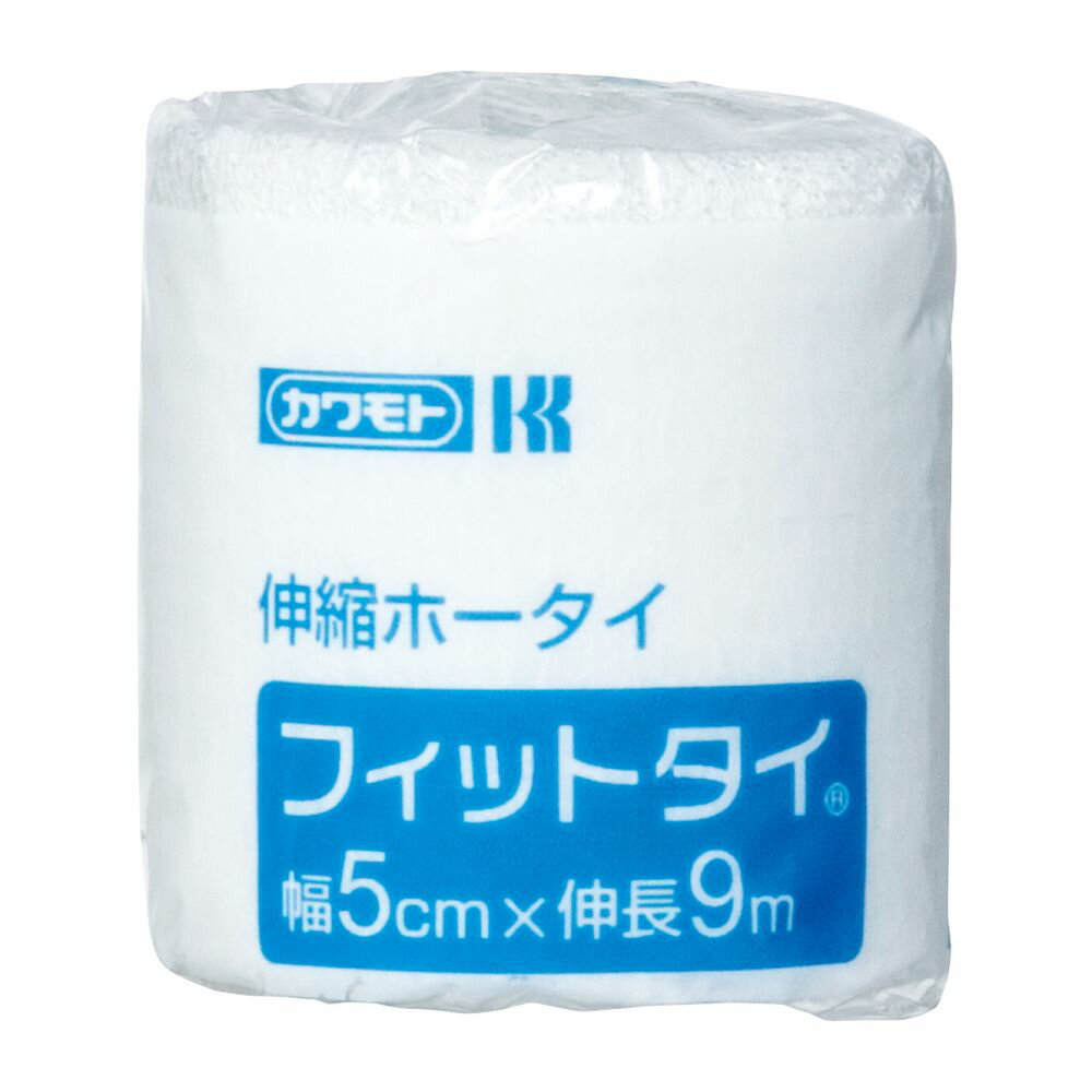 フィットタイ（伸縮包帯） 5CMX9M（10カン） 1箱 川本産業 24-3590-00