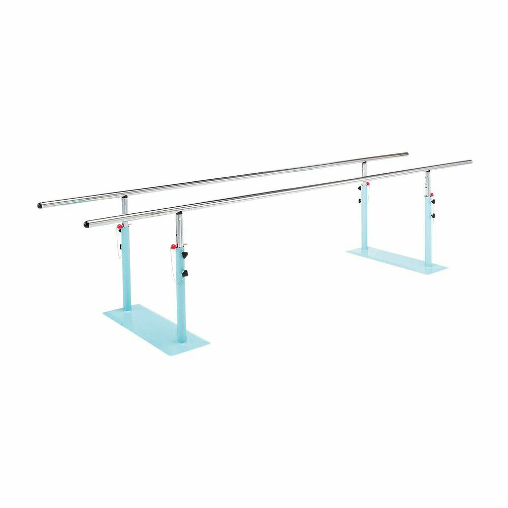 ●病院、施設などのリハビリ訓練に最適●立位保持・歩行訓練などのリハビリや、手すり代わりとしてもご使用いただけます●高さは60mm単位で7段階に調節可能。●規格:3m ,製品サイズ:W600×L3000×H680?1040（7段階）mm ,重量:56.0kg ,材質:本体=スチール、手すり=ステンレス松吉医科器械｜総合カタログ｜医療・介護・ドクター・ナース