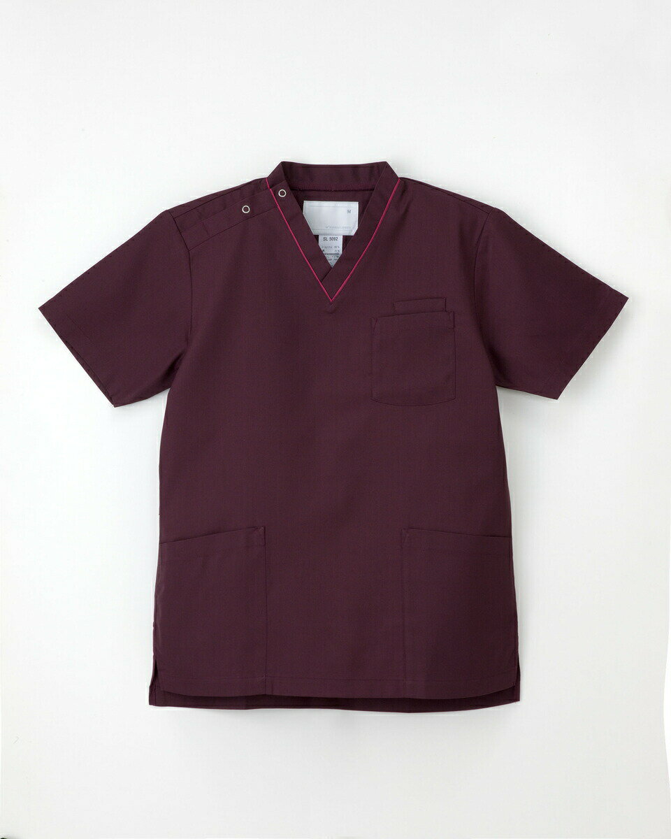 ナガイレーベン 男女兼用スクラブ SL-5092 サイズM ボルドー