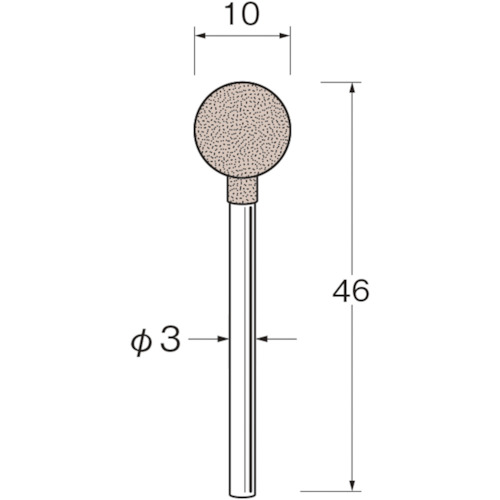 リューター 軸付ラビン砥石（一般用）R4560粒度（＃）：120 日本精密機械工作 matsuyoshi-web-10262686 マツヨシ 楽天市場店 パッケージ画像