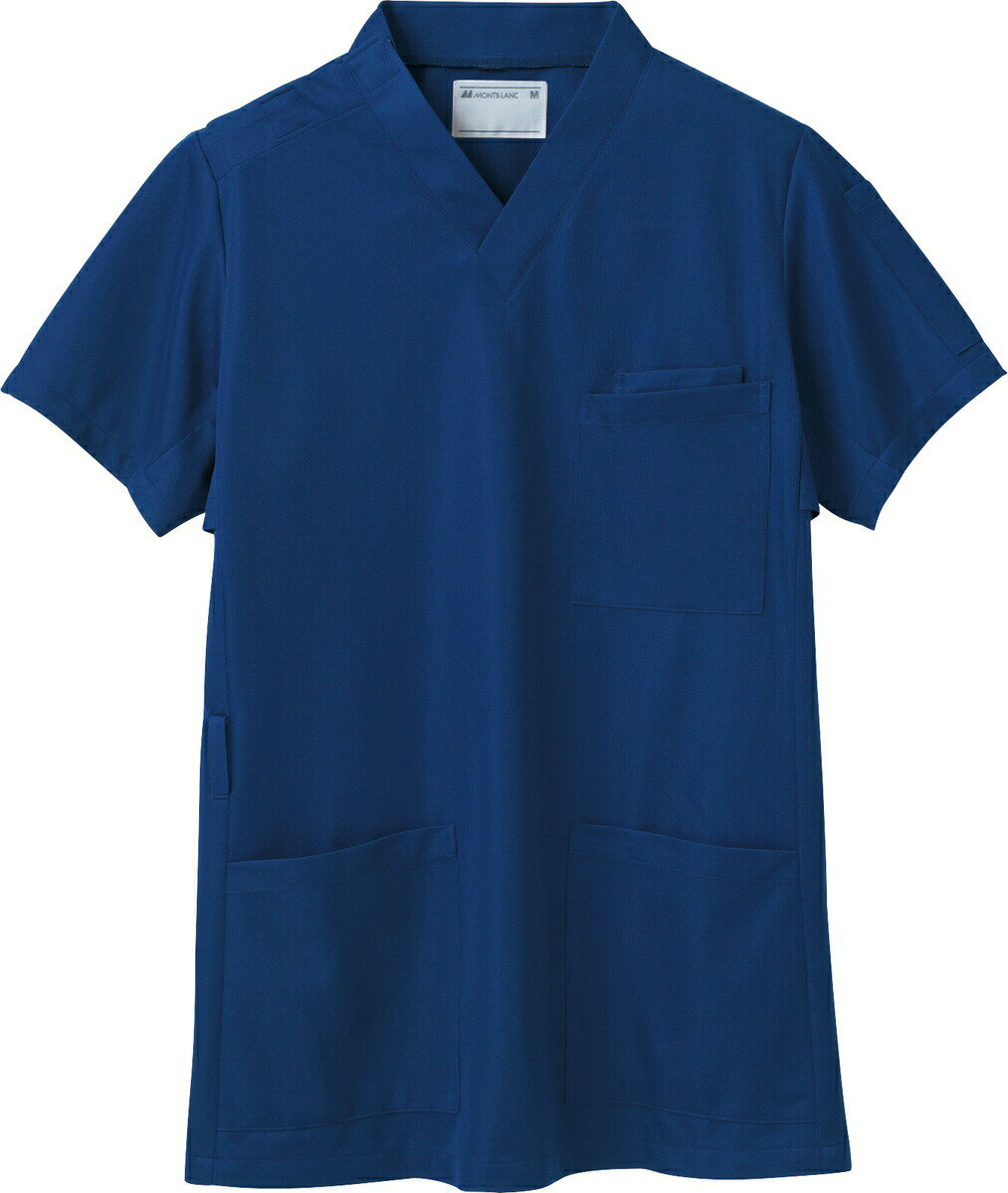 MONTBLANC(モンブラン） スクラブジャケット（男女兼用） 72-614（ダークブルー） LL 医療用ジャケット..