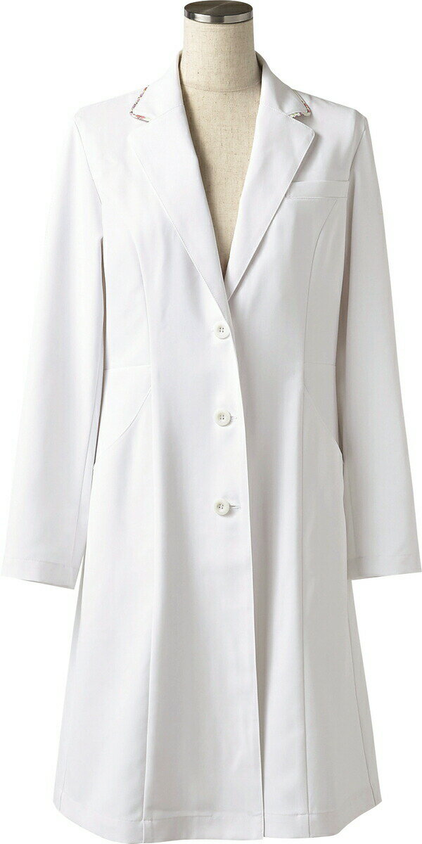 LAURA ASHLEY レディスドクターコート LW102-12(ホワイト/アメリピン L