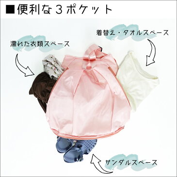 【送料無料】プールバッグ 女の子 ナップサック 男の子 2層式 小学生 中学生 おしゃれ キッズ 子供 かわいい ビーチバッグ 夏 プール 海 水着 ジム リュック型 スイムバッグ スイミング 低学年 体操着入れ 防水