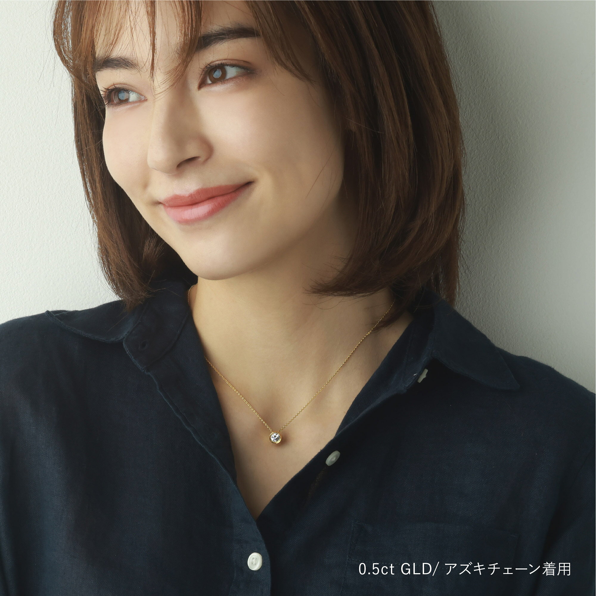 一粒 ネックレス 18金 レディース ネックレス プラチナ フランス ダロウ社 製 ジルコニア 使用 地金 SV925 ロジウム コーティング K18 ネックレス 覆輪 ゴールド アクセサリー 金属アレルギー対応 ジュエリー 誕生日 プレゼント クリスマス ギフト 3