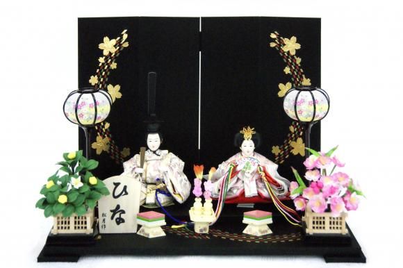 雛人形　コンパクト　可愛い　親王飾り　1-107