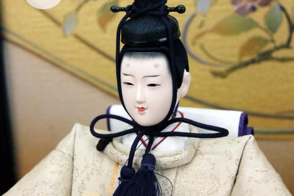 三月人形　　平安優香作　親王飾り　菊花雛　　30-848 3
