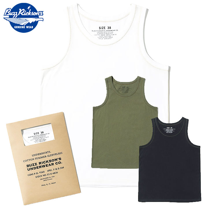 乐天商城 - BUZZ RICKSON'S UNDERSHIRTSCOTTON SUMMER-SLEEVELESSNo.BR79741