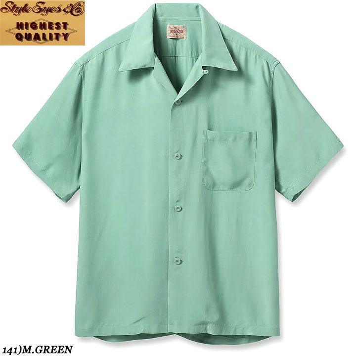 楽天市場】style eyes スタイルアイズ rayon bowling shirt“plain”の通販