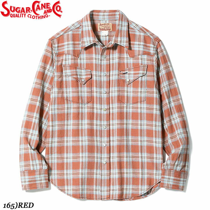 乐天商城 - Sugar CaneWASHER HERRINGBONE CHECKWESTERN SHIRTNo.SC29687
