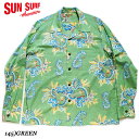 SUN SURF×MAUNA別注COTTON & LINEN L/S OPEN SHIRT"MACINTOSH UKULELE"Style No.SS39283LS