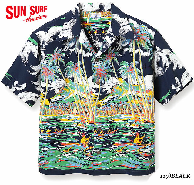 SUN SURF サンサーフ アロハシャツRAYON S/S SPECIAL EDITION KIHI KIHI"CANOE RACE" Style No.SS38682