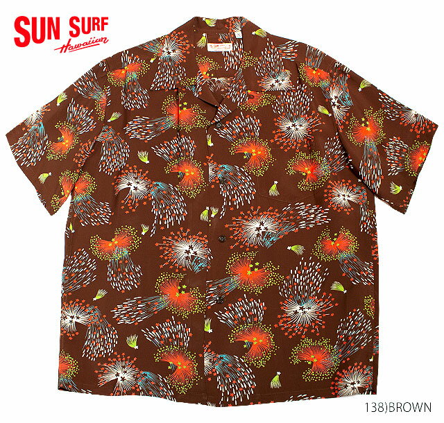 SUN SURF サンサーフ アロハシャツRAYON S/S"HANABI"Style No.SS34854