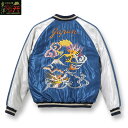 TAILOR TOYO e[[mXJW 2023FWMid 1950s StyleAcetate Quilted Souvenir Jacket gDUELLING DRAGONSh ~ gWHITE TIGERhNo.TT15391-125