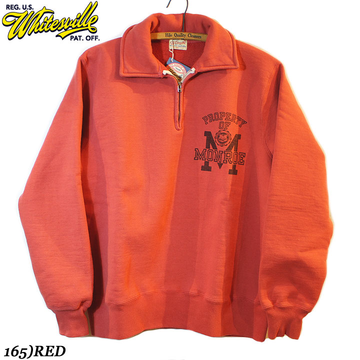 乐天商城 - WHITESVILLEホワイツヴィルHALF ZIP SWEAT SHIETW/PRINTNo.WV69617