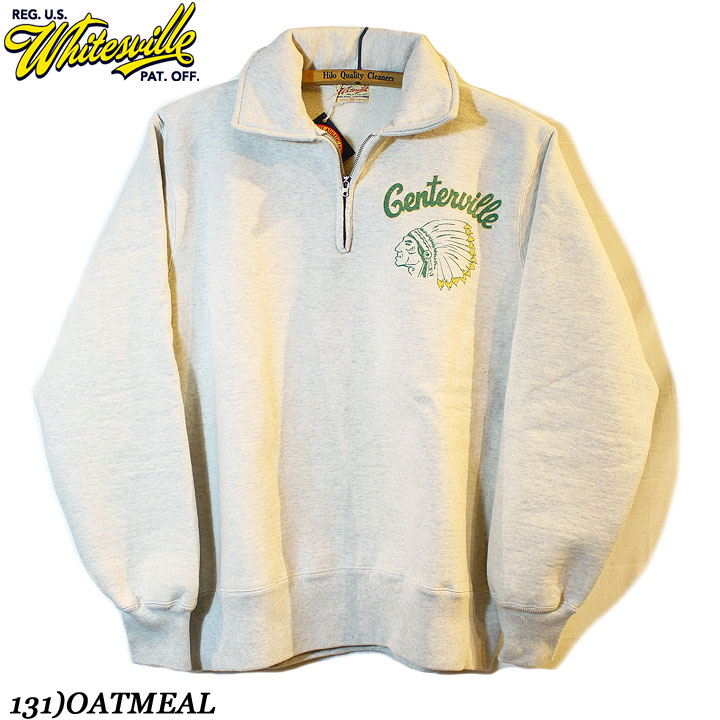 乐天商城 - WHITESVILLEホワイツヴィルHALF ZIP SWEAT SHIETW/PRINTNo.WV69618