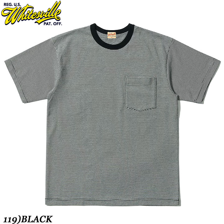 WHITESVILLE30/2 FINE-LINED BORDER T-SHIRTNo.WV79679