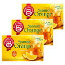 ポンパドール スパニッシュオレンジ 20ティーバッグ×3 スペインのみずみずしいオレンジを思わせる爽やかな味わいの濃縮オレンジ果汁ビ..