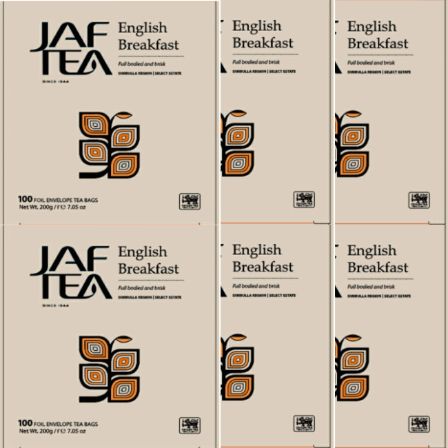 紅茶【イングリッシュブレックファースト200g×6箱】ティーパック100個