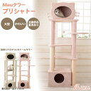 キャットタワー 据え置き 大型猫 ハンモック取付可 スリム 省スペース 多頭飼い 子猫 高さ170cm 爪とぎ 麻縄 交換 安定 組立簡単 猫タワー かわいい ...