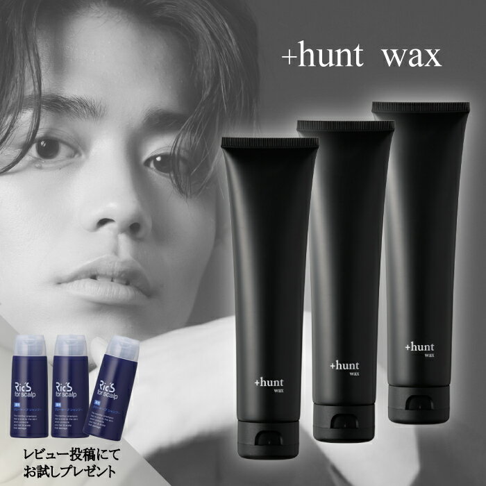 【★正規品・最強配送対応★LINE登録で200円OFFクーポン配布中】 +hunt ハント ワックス 100g ×3本 WAX スタイリング セフティー sefety grease wax styling レ特1