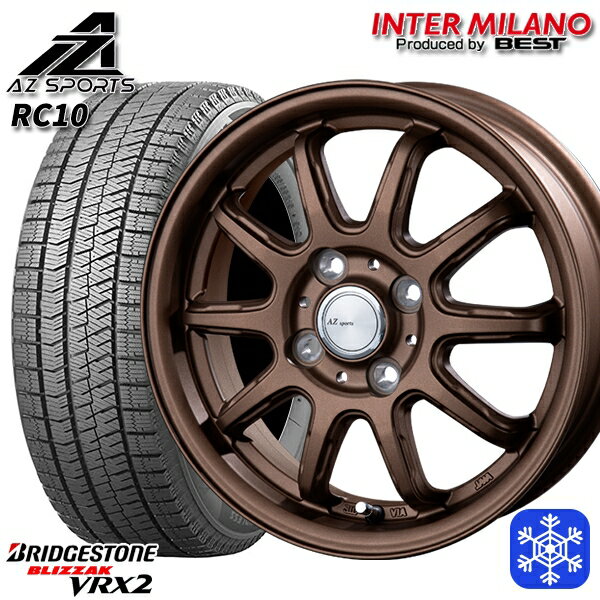 ڼоݡ155/65R14 N-BOX  2023ǯ ֥¥ȥ ֥ꥶå VRX2 󥿡ߥ AZ-Sports RC10 ֥ 14 4.5J 4H100 åɥ쥹ۥ4ܥå