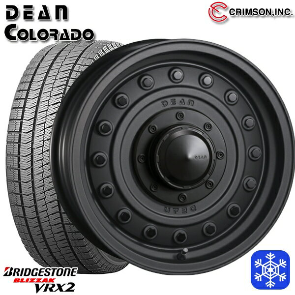 【新品 スタッドレス1台分4本セット】 215/65R16 98Q ハイエース ※車検非対応 2023〜2024年製 ブリヂストン ブリザック VRX2 クリムソン ディーンコロラド MC 16インチ 6.5J 6H139.7