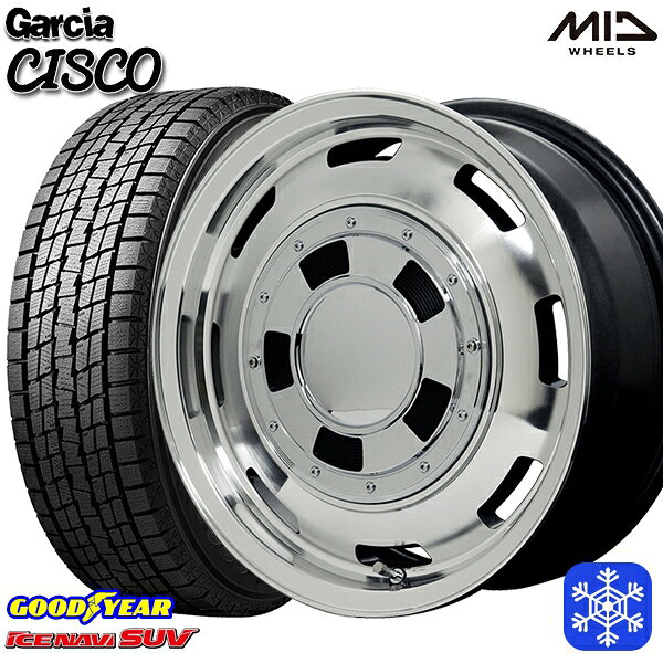 【新品 スタッドレス1台分4本セット】 265/65R17 ハイラックス プラド 2023〜2024年製 グッドイヤー アイスナビSUV MID ガルシアシスコ メタリックグレー 17インチ 8.0J 6H139.7