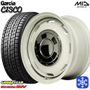 【新品 スタッドレス1台分4本セット】 265/65R17 ハイラックス プラド 2022〜2023年製 グッドイヤー アイスナビSUV MID ガルシアシスコ ホワイト 17インチ 8.0J 6H139.7